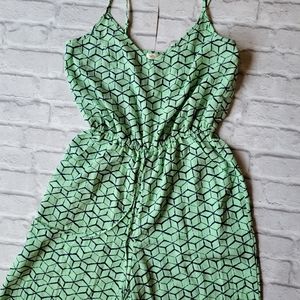 Liberty Love Green and Blue Sleeveless Jumpsuit size xl
